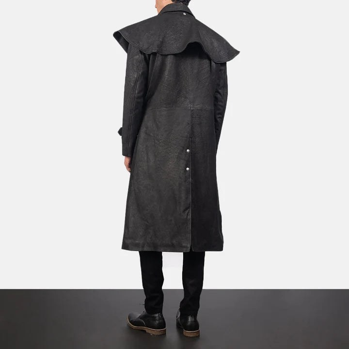 Ashcombe Distressed Leather Duster