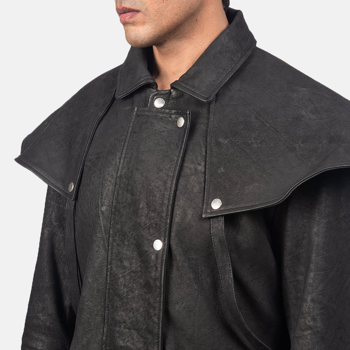 Ashcombe Distressed Leather Duster