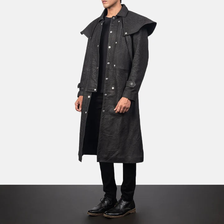 Ashcombe Distressed Leather Duster