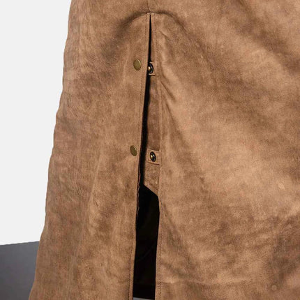Men's Maverick Brown Leather Duster