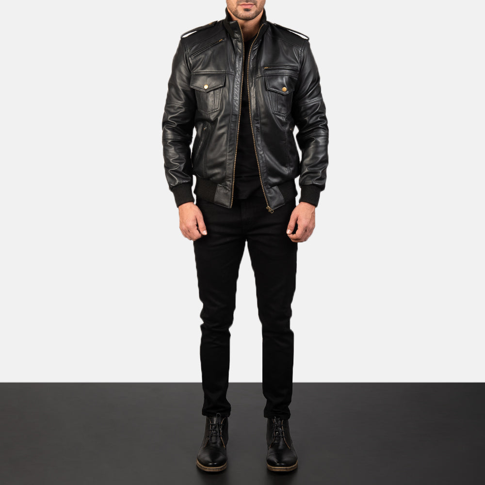 Agent Rogue Men's Leather Bomber Jacket