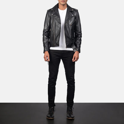 men black biker jacket