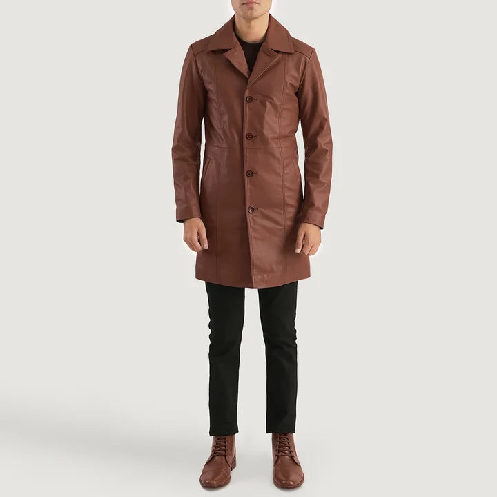 Bronson Heritage Long Cowhide Leather Coat