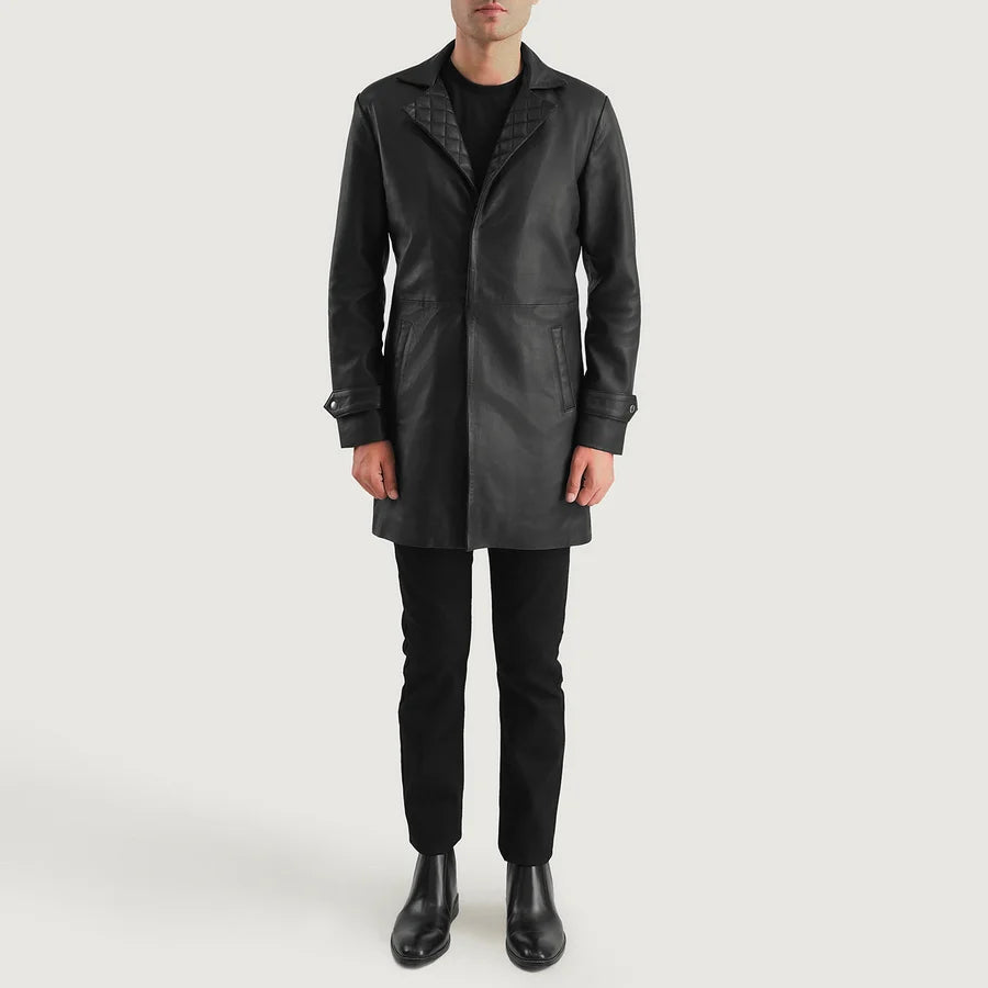 Sterling Sheepskin Men Leather Coat