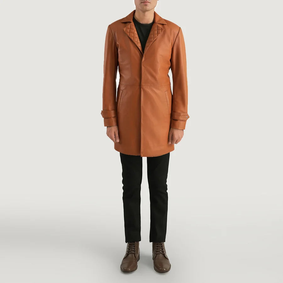 Sterling Sheepskin Men Leather Coat