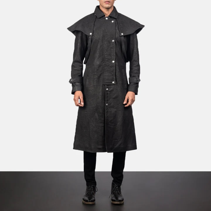 Ashcombe Distressed Leather Duster