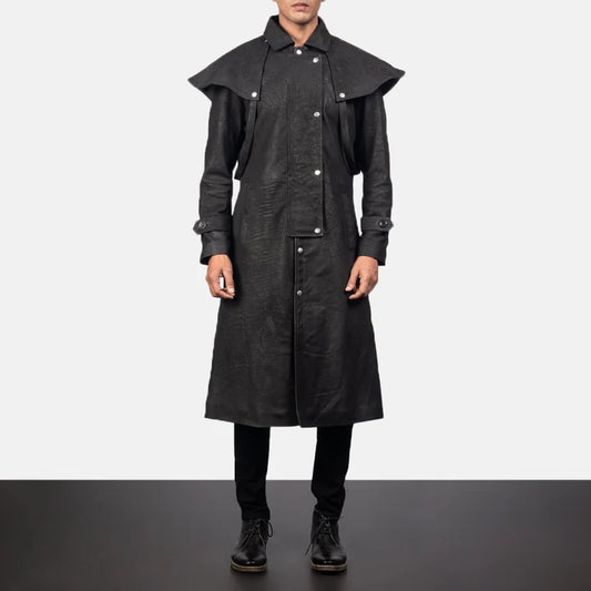 Ashcombe Distressed Leather Duster