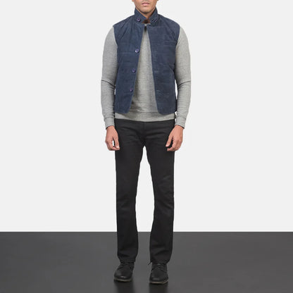 Harlow Goatskin Men Suede Vest