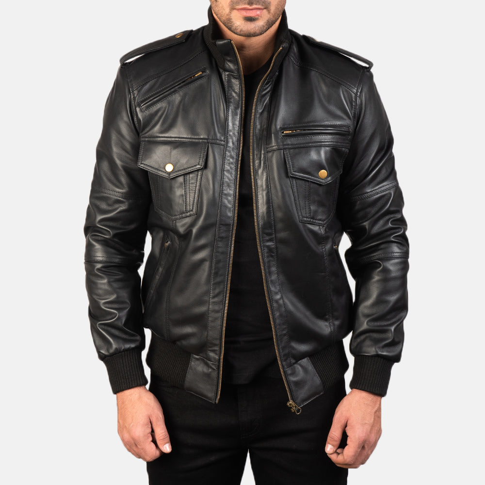 Agent Rogue Men's Leather Bomber Jacket