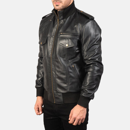 Agent Rogue Men's Leather Bomber Jacket