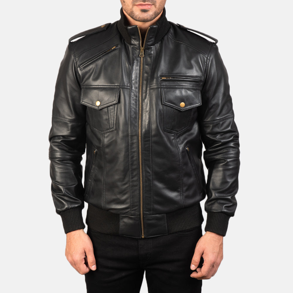 Agent Rogue Men's Leather Bomber Jacket