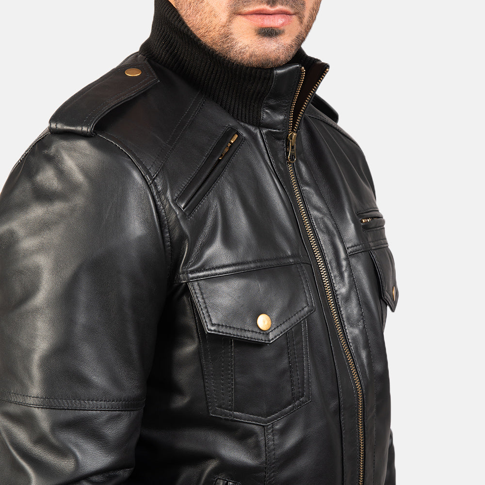 Agent Rogue Men's Leather Bomber Jacket