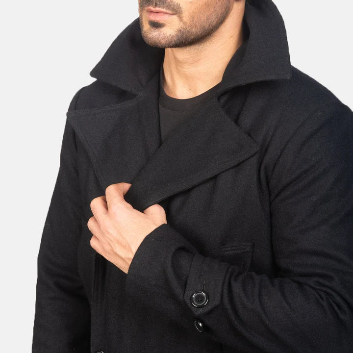 Winslet Black Wool Coat
