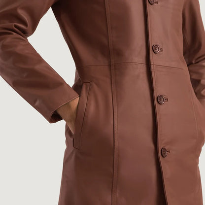 Bronson Heritage Long Cowhide Leather Coat