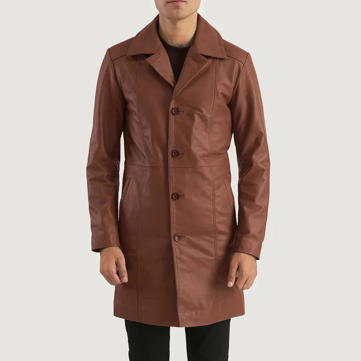 Bronson Heritage Long Cowhide Leather Coat