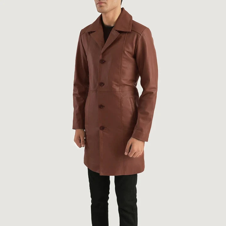 Bronson Heritage Long Cowhide Leather Coat