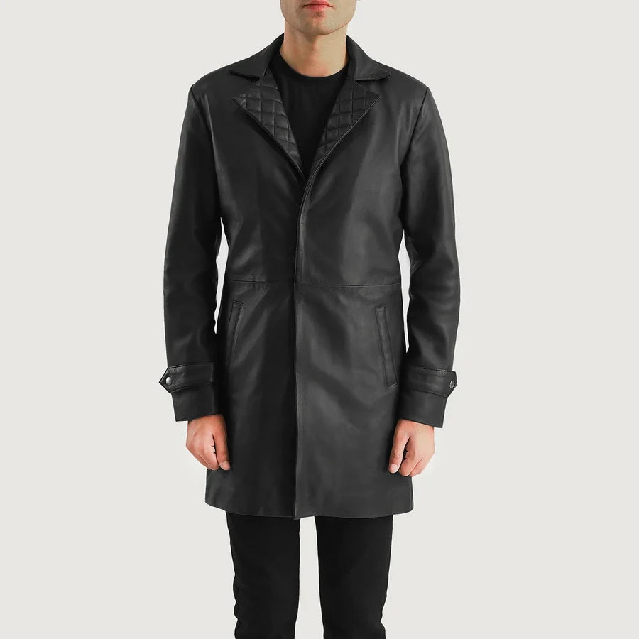 Sterling Sheepskin Men Leather Coat