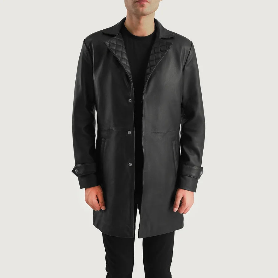 Sterling Sheepskin Men Leather Coat