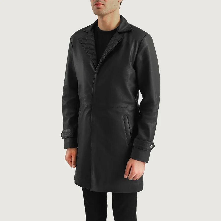 Sterling Sheepskin Men Leather Coat