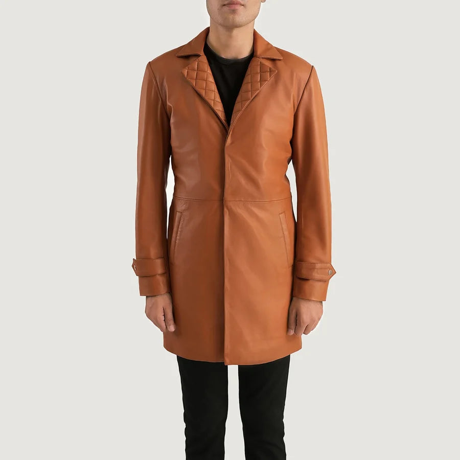 Sterling Sheepskin Men Leather Coat