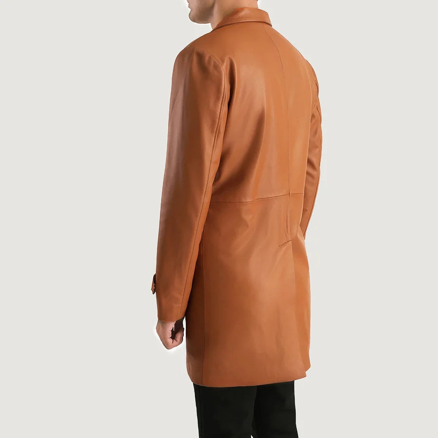 Sterling Sheepskin Men Leather Coat