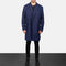 Men's Claud Blue Wool Double Breasted Coat