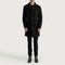 Men's Petrillo Black Wool Single Breasted Coat