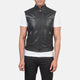 Bronson Black Cowhide Biker Vest