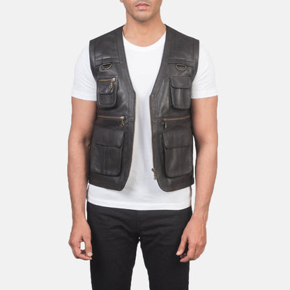 Bexley Tan Sheepskin Safari Vest