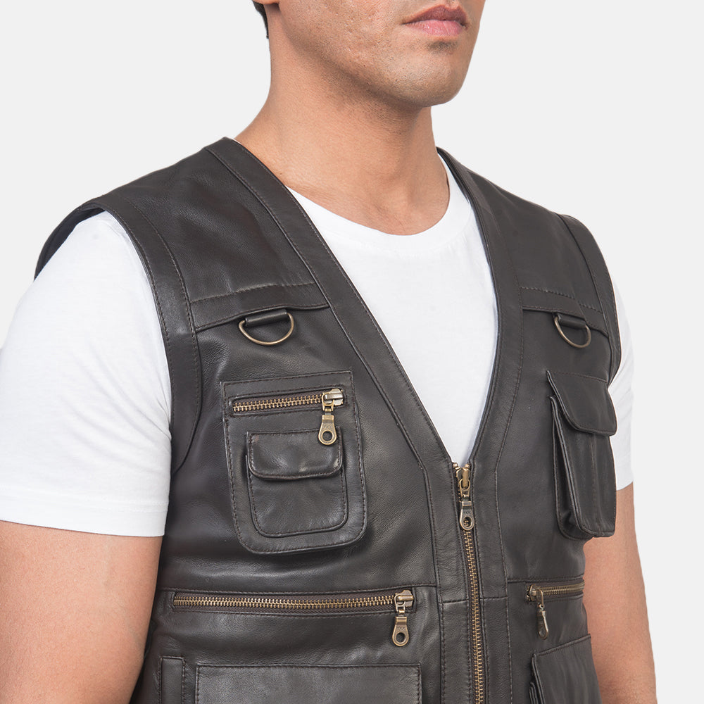 Bexley Tan Sheepskin Safari Vest