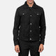 Men Black Suede Trucker Jacket