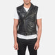 Men Black Leather Biker Vest