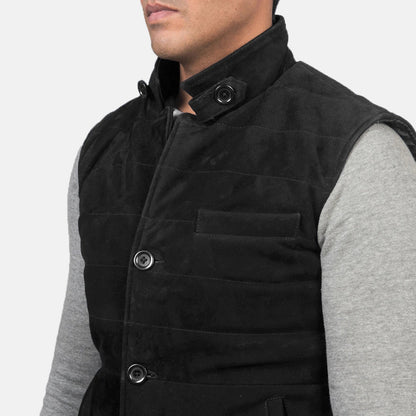 Harlow Goatskin Men Suede Vest