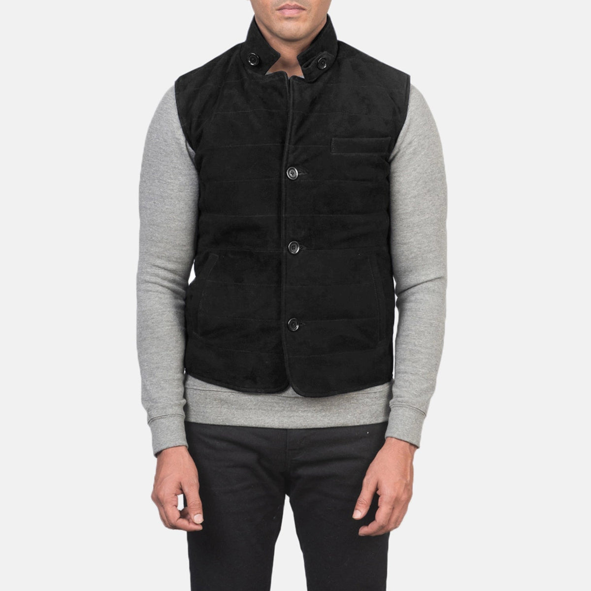 Harlow Goatskin Men Suede Vest