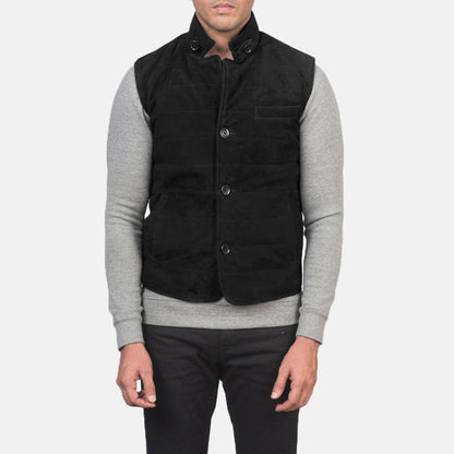 Harlow Goatskin Men Suede Vest