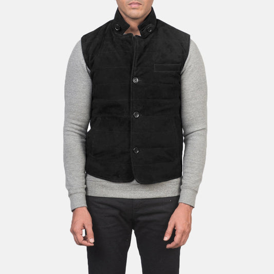 Harlow Goatskin Men Suede Vest