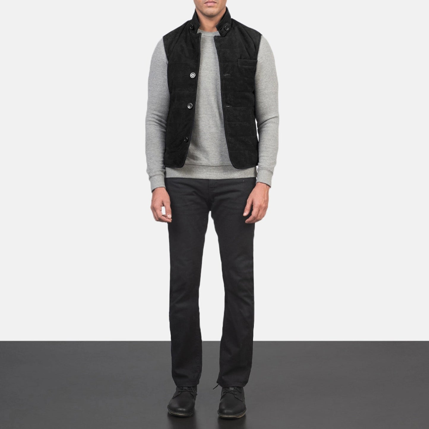 Harlow Goatskin Men Suede Vest