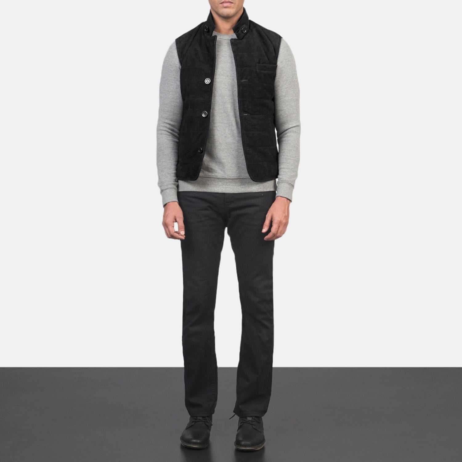 Harlow Goatskin Men Suede Vest