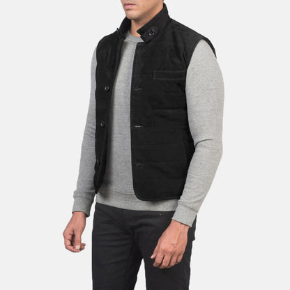 Harlow Goatskin Men Suede Vest