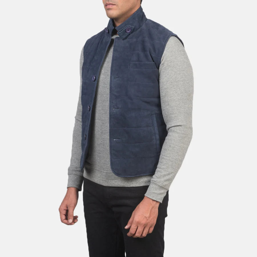 Harlow Goatskin Men Suede Vest