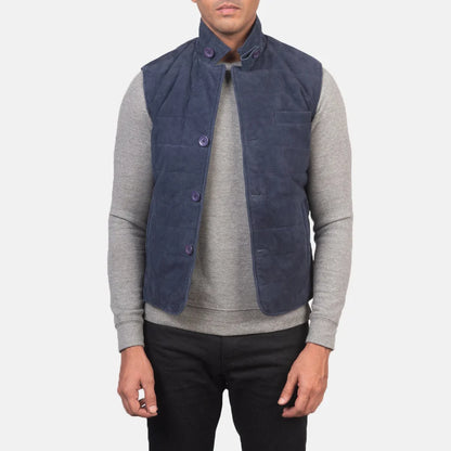 Harlow Goatskin Men Suede Vest