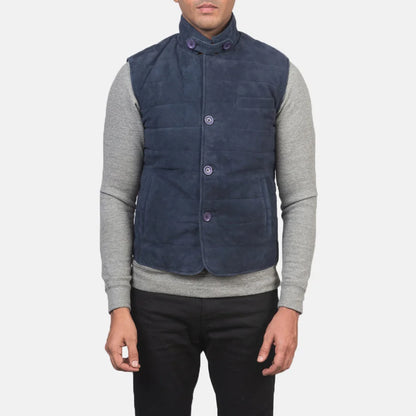 Harlow Goatskin Men Suede Vest