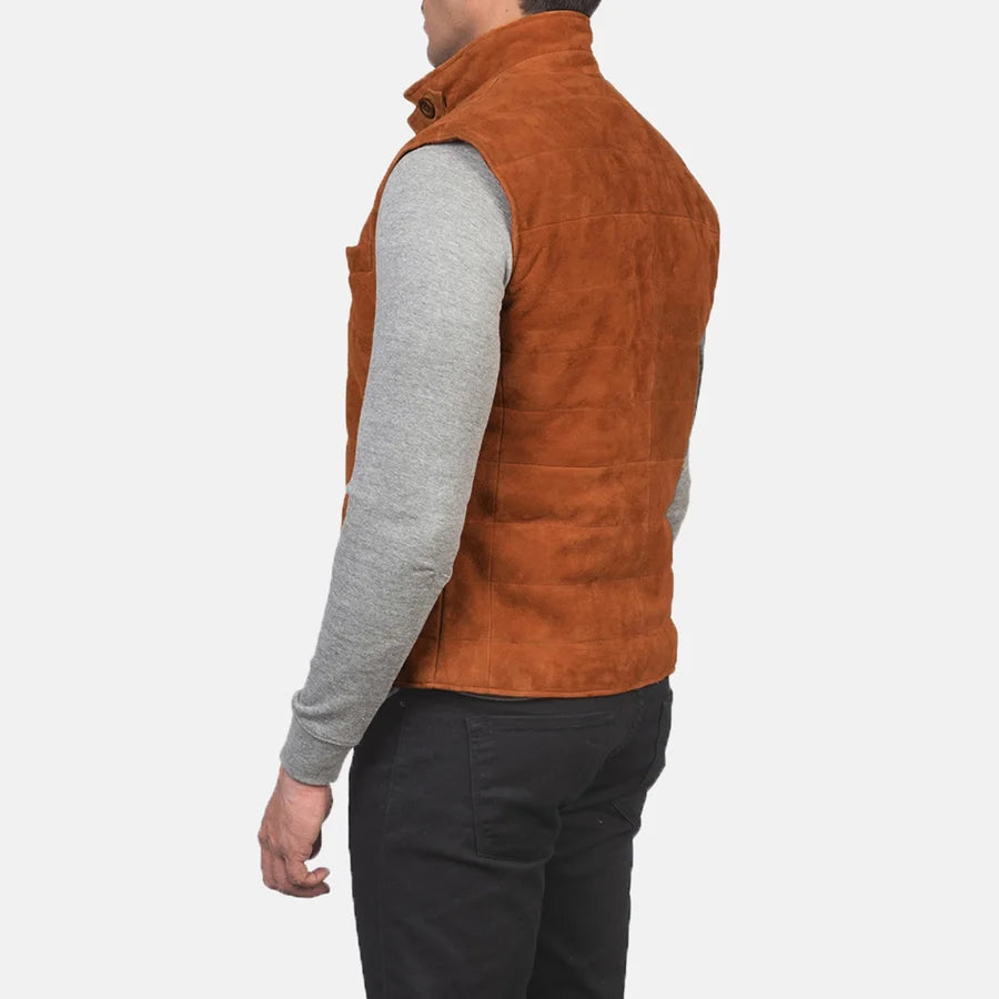Harlow Goatskin Men Suede Vest