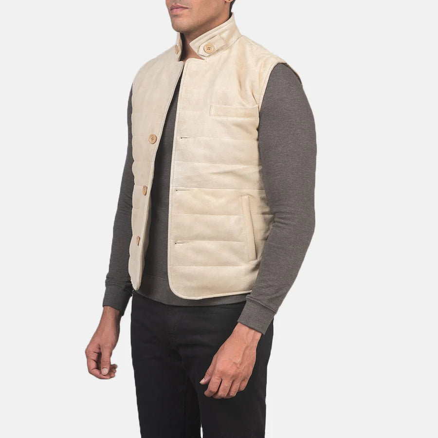 Harlow Goatskin Men Suede Vest