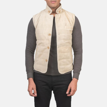 Harlow Goatskin Men Suede Vest