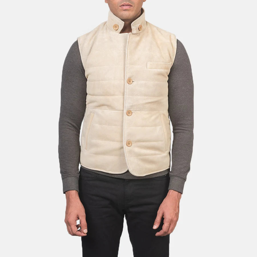 Harlow Goatskin Men Suede Vest