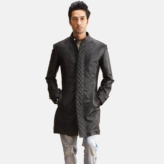 Kestrel Quilted Black Sheepskin Coat
