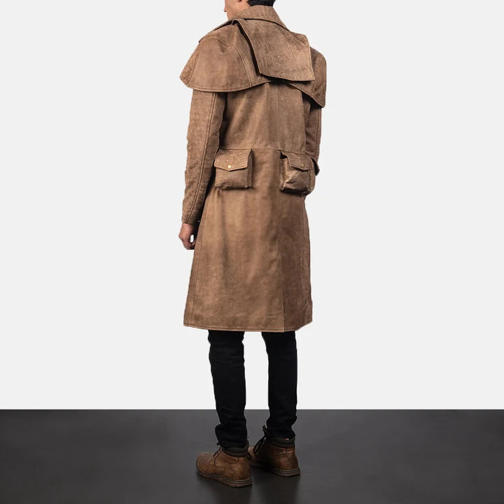 Garrison Brown Leather Duster