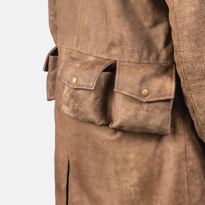 Garrison Brown Leather Duster