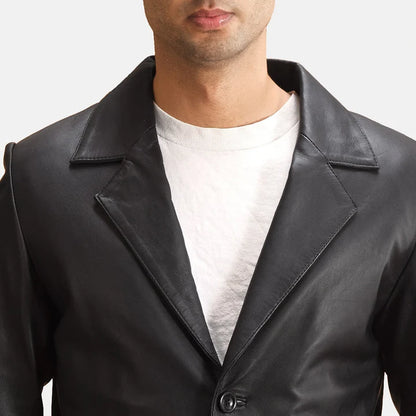 Wrenfield Black Leather Blazer